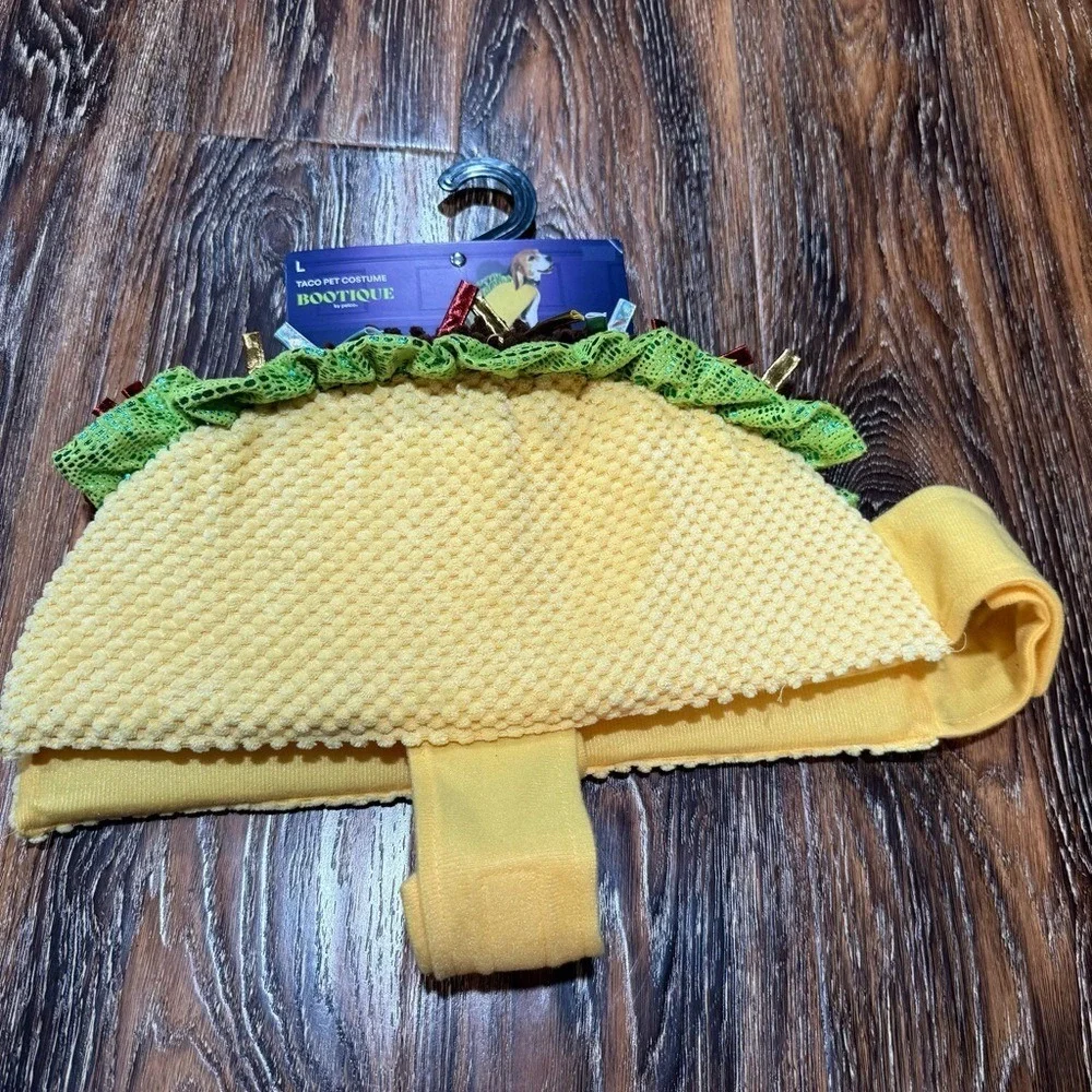Bootique Festive Taco‎ Dog Costume Petco - Yellow & Green Size L